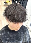 波巻きパーマスパイラルパーマメンズマッシュセンターパート横浜