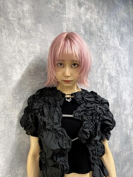 イコ(.ico) ピンクカラー　20代30代　ウルフカットレイヤーカットインナー