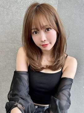 ロンド マーレ 天神大名店(Lond mare) デザインカラー/レイヤーカット/ウェットヘア/オリーブベージュ