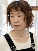 ミディアム×無造作パーマ