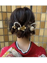 ラボー ノースプラザ店(LA'BO) 成人式ヘア　シニョン