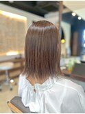 切りっぱなしミディ/ナチュラルライトブラウン