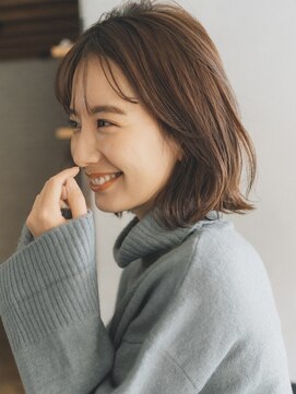 ガーデンヨコハマ(GARDEN YOKOHAMA) ボブ ホワイトグレージュ デジタルパーマ チェリーブラウン