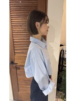 ハー(her)&nbsp;抜け感ボブ×ベージュ｜her都立大学