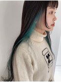 青緑のインナーカラー