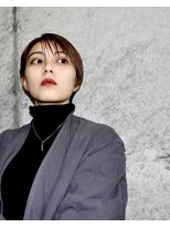 シークレットベースゼロ(Secret base ZERO)&nbsp;ハンサムショートcrossダークグレージュ