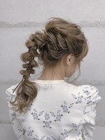 結婚式ヘアアレンジ　二次会ヘアセット 編み下ろし ラプンツェル