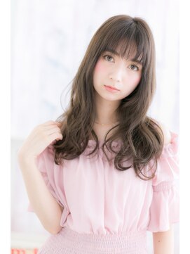 ミック 日暮里店(miq) くせ毛風フェザーバング黒髪グレイアッシュくびれヘアb1