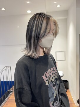 トレス(TRESS) 外ハネミディアム レイヤーボブ ハイライトカラー