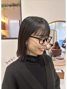 ガーランド (Garland) 切りっぱなしボブ/マロンベージュ/前髪/原宿神宮前