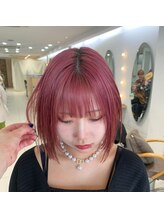 ヴァンカウンシル 金山(VANCOUNCIL kanayama) pink color×切りっぱなしボブ