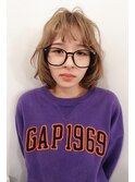ケアブリーチハイトーンベージュミディアムボブ