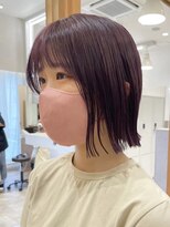 ポジ(poji)&nbsp;ボブ　ミルクティーベージュ　艶髪　髪質改善カラー　ショート