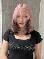 モニカ 栄店(MONIQA)&nbsp;ピンク × 黒　裾カラー