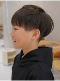 キッズカットメンズ２ブロックマッシュ直毛パーマ小学生