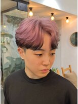 ミモザワークス(Mimosa Works) 2ブリーチで裾カラー黒とピンクパープル