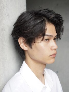 レタッチ バイ フィフス 銀座(RETOUCH by fifth) 銀座フェザーパーマセンターパート波巻きスパイラルパーマメンズ