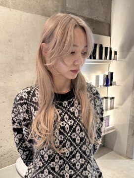 ハッシュカット/レイヤーカット/ロング/ハイトーン/ブリーチ