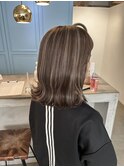 ハイライト×大人ミディアム×白髪ぼかしカラー