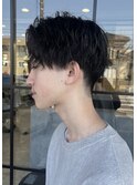 刈り上げセンターパート　2way ツイストスパイラルパーマ
