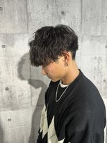 メゾンフォーメン(Maison for men)&nbsp;前下がりマッシュ×波巻きパーマ