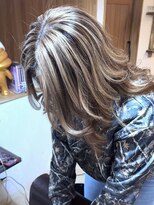 ブレイズヘアー(BLAZEhair) 【黒染め修正】ミルクティベージュバレイヤージュ×ブリーチ2回