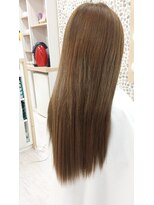 ブロッサム ヘアデザイン(blossom) アッシュベージュカラー&シールエクステ80本