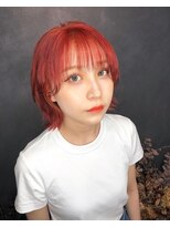 アミ ヘアー ガーデン(ami hair garden)&nbsp;アプリコットオレンジ×レイヤーショート