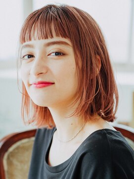 ヘアアンドリラクゼーション シャッセ(Hair&Relaxation SASE) オン眉ピンクヘア