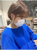 【中澤彩乃】ピンクベージュブリーチミルクティーピンク前髪