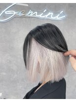 ジェミニ 大津 瀬田店(Gemini)&nbsp;黒髪カタロググレーベージュレイヤーロングアッシュカラー