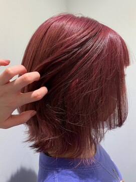 アズールサン 草加西口店(azule-sun) 20代大人かわいいヘア　ダブルカラー　濃いピンク[草加/草加駅]