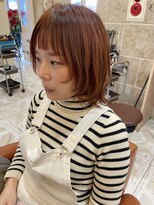 シャンティ 平岸店(Shanti)&nbsp;顔まわりレイヤー×オレンジカラー／本宮純