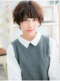 シアーグレージュくせ毛風小顔ショートパーマh3越谷20代30代40代