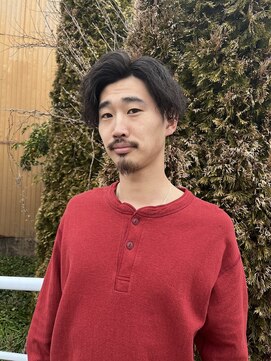 メンズサロン ルーブ 新潟(メンズサロンLOOB) センターパートツイストスパイラルパーマメンズマッシュパーマ