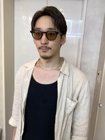 メンズカジュアル×アップバングスタイル