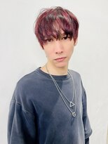 メンズマッシュ×レッドハイライト