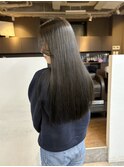 20代30代髪質改善カラーオリーブアッシュベージュ艶感ストレート