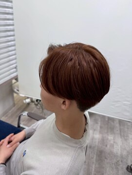 スムーズ 北千住(smoos’) メンズセンターパートオレンジブラウン[北千住]