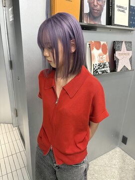 ペレ 梅田(PELE) ホワイトグレージュ/デジタルパーマ/チェリーブラウン/梅田