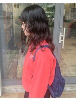 マメ(mame)&nbsp;パーマ/暗髪/前髪あり