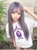 ☆CAPSULE☆ラベンダーアッシュ&シールエクステ　メッシュ