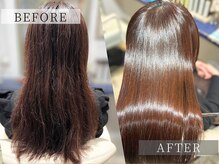 酸性ストレートbefore&after[髪質改善/縮毛矯正/ストレートヘア]