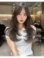 ロンドガーネット 池袋(Lond garnet)&nbsp;暗めカラー/韓国風巻き/レイヤーカット/髪質改善/縮毛矯正/池袋