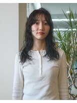 ジュール(JOULE'S)&nbsp;黒髪ロングパーマ/顔まわり/レイヤー/名古屋伏見