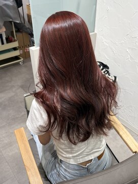 エス 大阪梅田店(es) レイヤーカット×オータムレッド