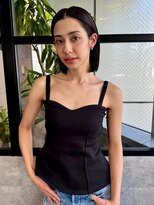 バランス 原宿 表参道(balance) オリーブグレージュ×ぱつっとボブ