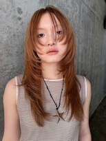 ナヌーク ダイカンヤマ(nanuk daikanyama)&nbsp;レイヤーカットハッシュカットオレンジベージュブリーチカット
