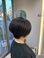 メロウ(mellow)&nbsp;髪質改善トリートメントで艶カラー◎大人可愛い丸みショートボブ