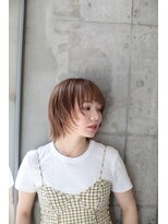ピズムハク(PISM hak)&nbsp;レイヤーボブ/フェイスレイヤー/艶カラー/ベージュカラー